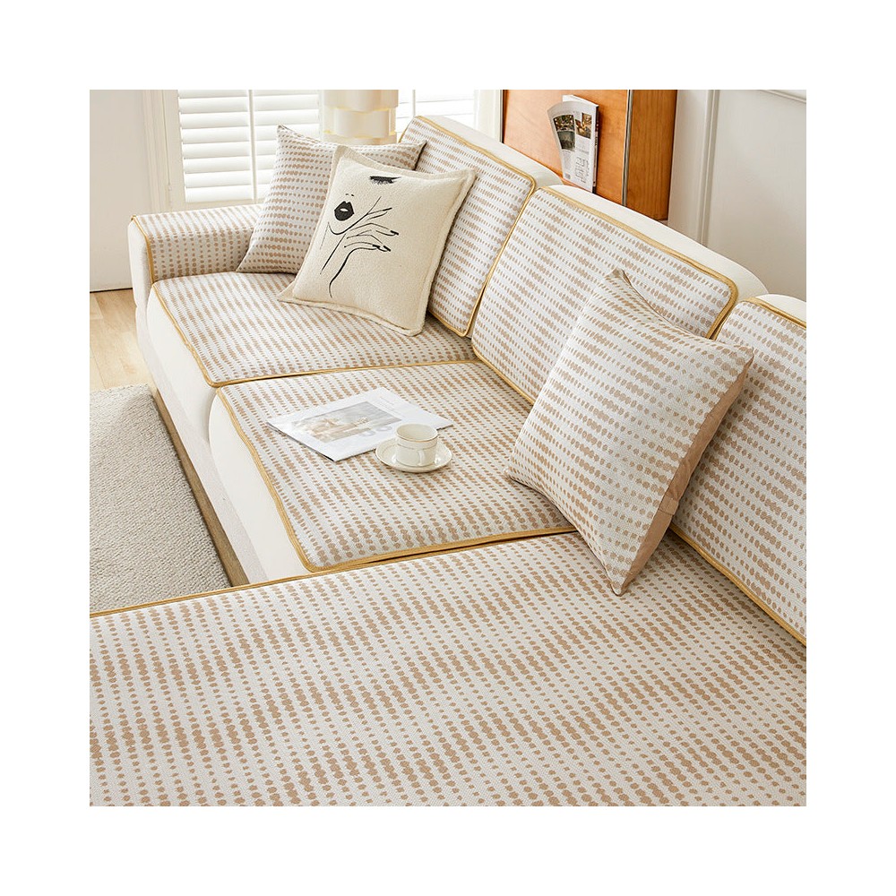 Elastic ice silk sofa cover full package universal