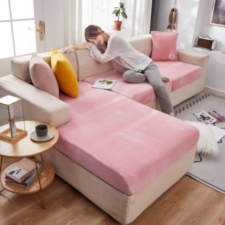 Stretch sofa cover plush half bag cushion