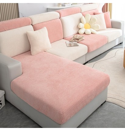 Modern Sophistication in Pink: Introducing Our Sofa Cover Full Package Universal with Anti-Slip Design